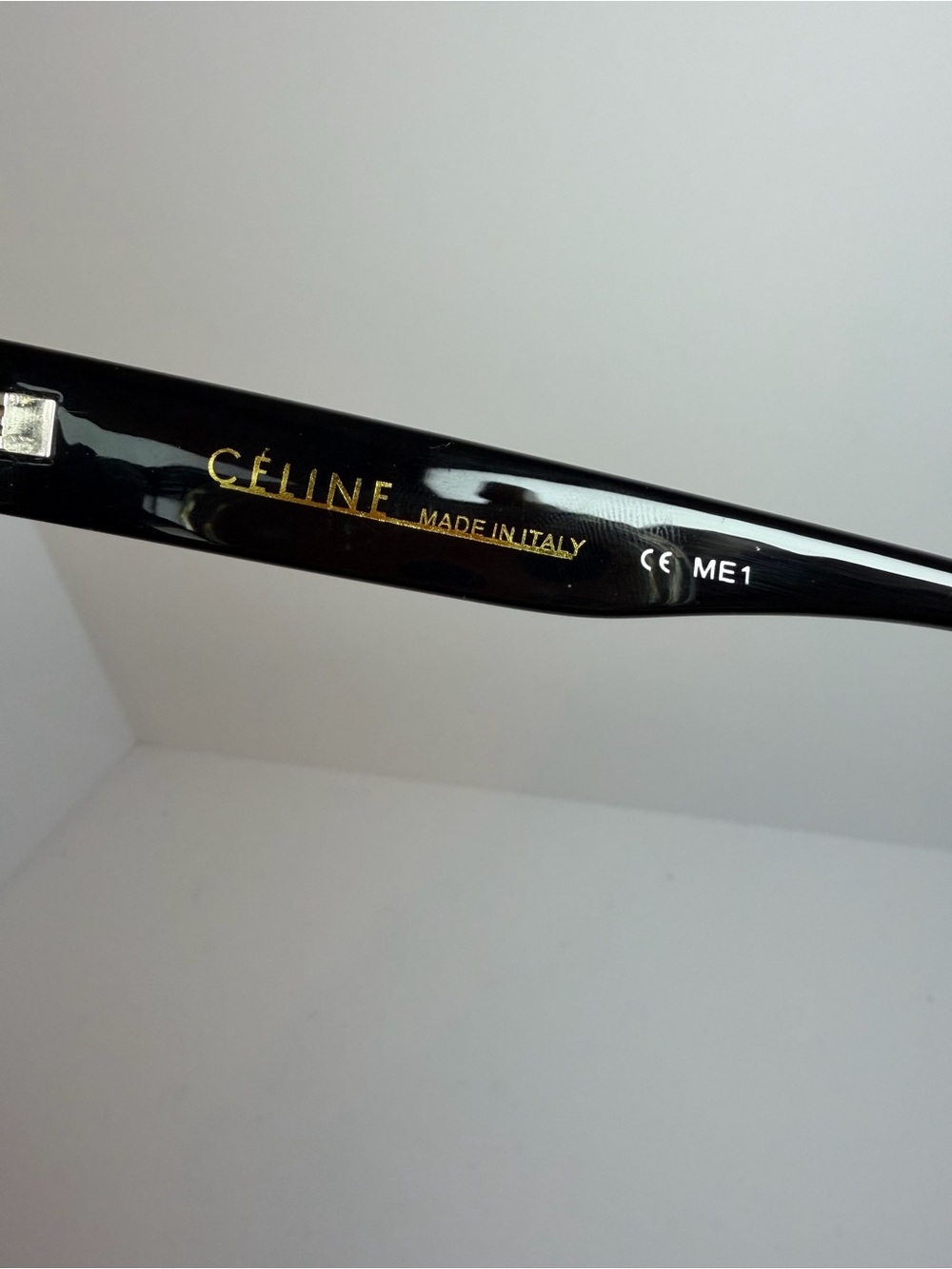Celine Shadow CL41026/S Sunglasses Black Flat Top Frame/Tortoise Shell Bottom - Picture 6 of 11